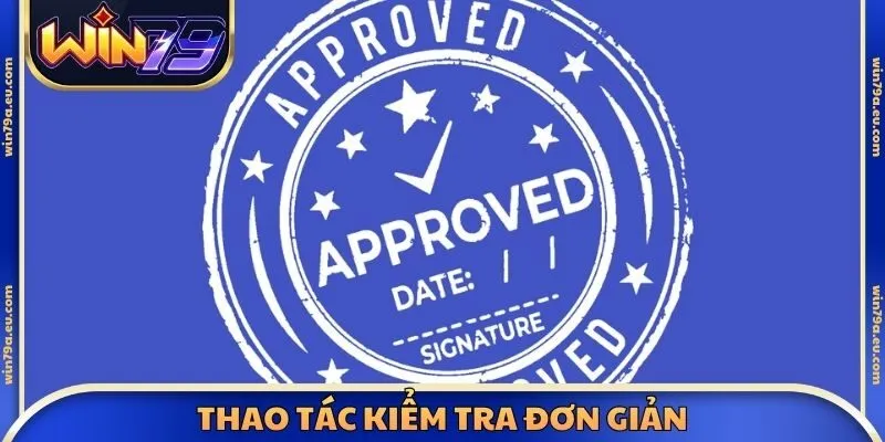 Thao tác kiểm tra đơn giản
